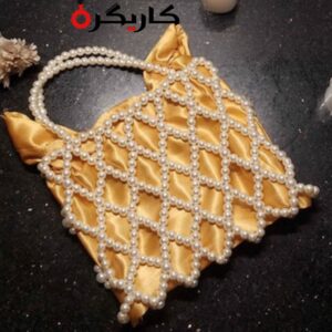 Elegant Honey Pearl Potli Bag – Designer Wedding & Party Pouch | Karigra