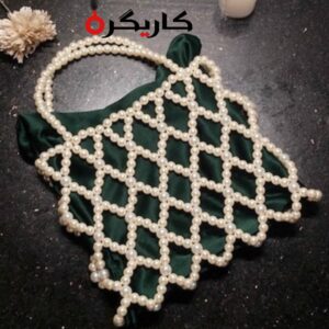Elegant Dark Green Pearl Potli Bag – Designer Wedding & Party Pouch | Karigra