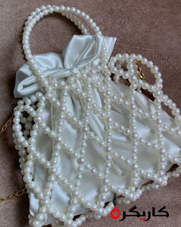 Elegant White Pearl Potli Bag – Designer Wedding & Party Pouch | Karigra