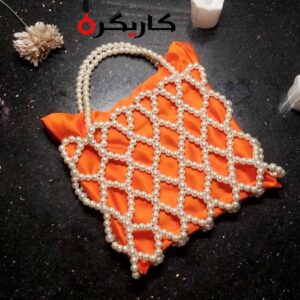 Elegant Orange Pearl Potli Bag – Designer Wedding & Party Pouch | Karigra
