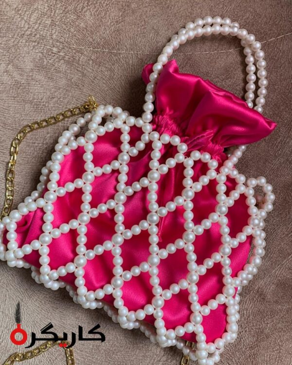 Elegant Pink Pearl Potli Bag – Designer Wedding & Party Pouch | Karigra