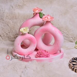 Abstract Pink Donut Vase (Set of 5) Without Flowers | Karigra