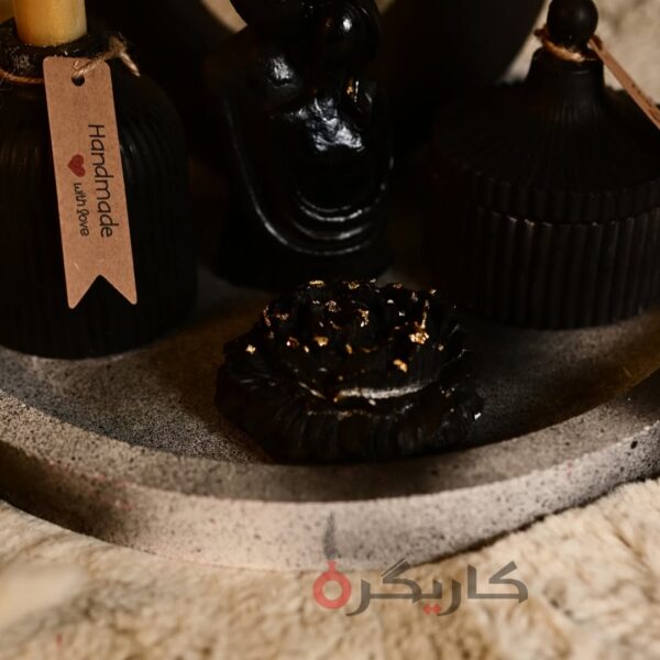Elegant Modern Black Home Decor (Set of 7) Without Flowers | Karigra - Image 2