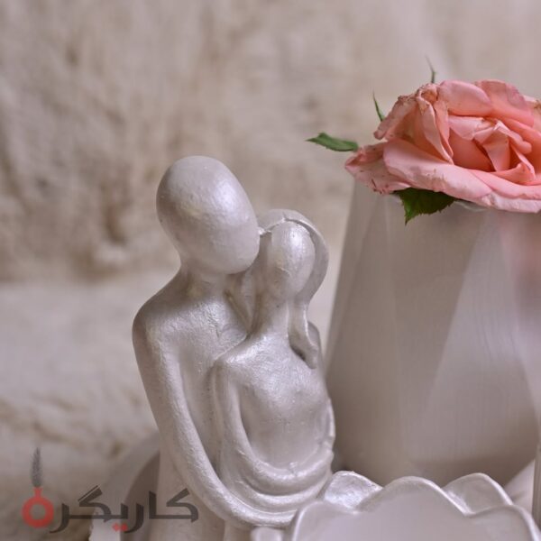Elegant Soft White Satin Home Decor (Set of 5) Without Flowers | Karigra - Image 5
