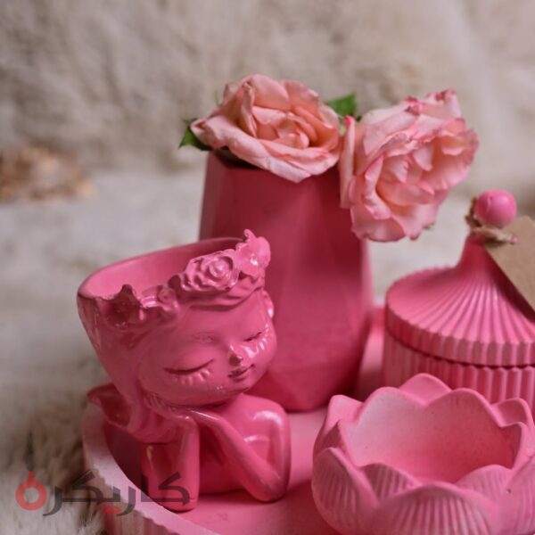 Elegant and Beautiful Pink Home Decor (Set of 5) | Karigra - Image 2