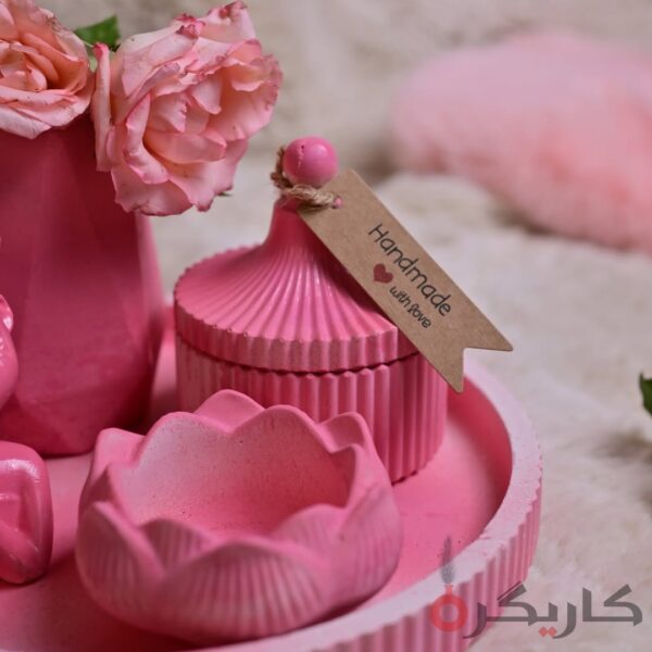 Elegant and Beautiful Pink Home Decor (Set of 5) | Karigra - Image 3
