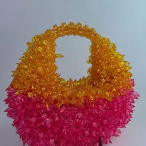 Handmade Beaded Handbags – Luxury Elegant Floral Bead Designs in Black & White Color Combinations