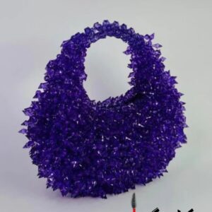 Handmade Beaded Handbags – Luxury Elegant Floral Bead Designs in Black & White Color Combinations