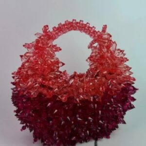 Handmade Beaded Handbags – Luxury Elegant Floral Bead Designs in Black & White Color Combinations