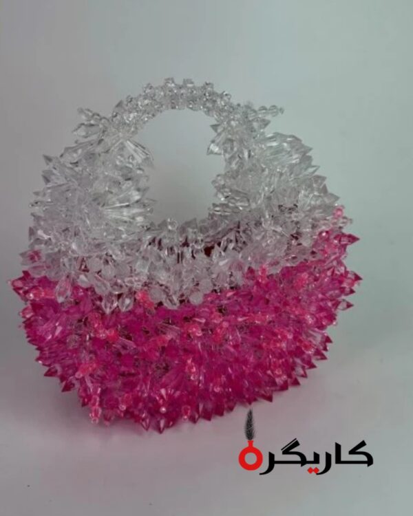 Handmade Beaded Handbags – Luxury Elegant Floral Bead Designs in Black & White Color Combinations