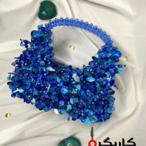 Handmade Beaded Handbags – Luxury Elegant Floral Bead Designs in Black & White Color Combinations