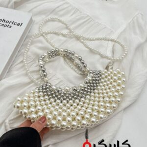Elegant Pearl Handbag for Women – Stylish Beaded Clutch for Parties & Weddings | Karigra