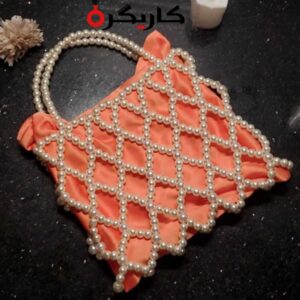 Elegant Peach Pearl Potli Bag – Designer Wedding & Party Pouch | Karigra