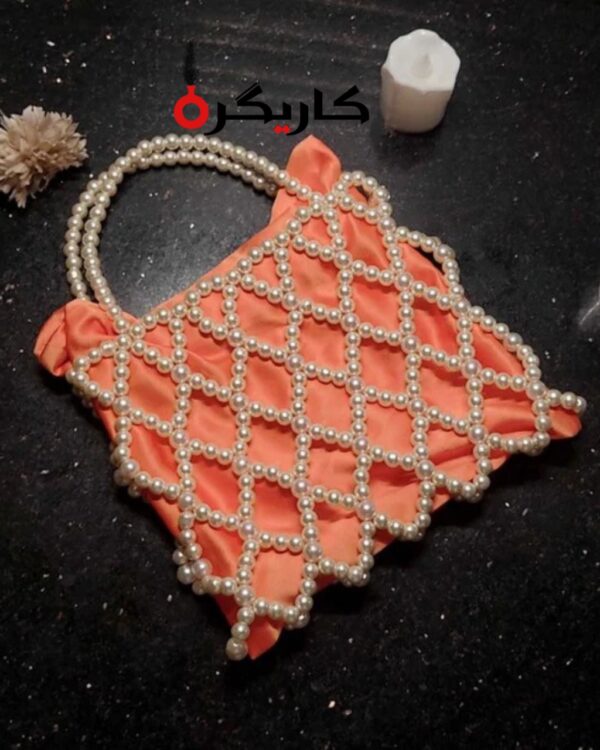 Elegant Peach Pearl Potli Bag – Designer Wedding & Party Pouch | Karigra
