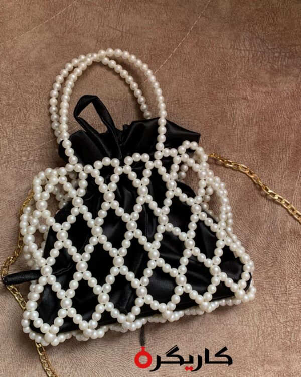 Elegant Black Pearl Potli Bag – Designer Wedding & Party Pouch | Karigra