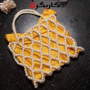 Elegant Yellow Pearl Potli Bag – Designer Wedding & Party Pouch | Karigra