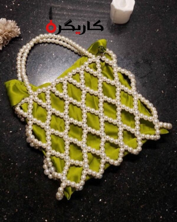 Elegant Olive Pearl Potli Bag – Designer Wedding & Party Pouch | Karigra